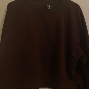 Maroon Nike cropped sweatshirt